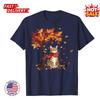 Cat Leaf Fall Tree Hello Autumn Thanksgiving Unisex Inspired Graphic T Shirt NEW