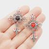4pcs 53*35mm Ornate Gothic Cross Pendant Crystal Cross Charms Pendant Designer Charms Fit Jewelry Making DIY Jewelry Findings