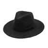 Summer Natural Raffia Jazz Top Sun Hats Women High-Quality Double-Deck Straw Hat Unisex Beach Sun Protection Sunshade Panama Hat