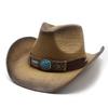 Western Cowboy Hat Sunshade Spray Paint Men And Women Outdoor Sunscreen Hat Style Straw Hat
