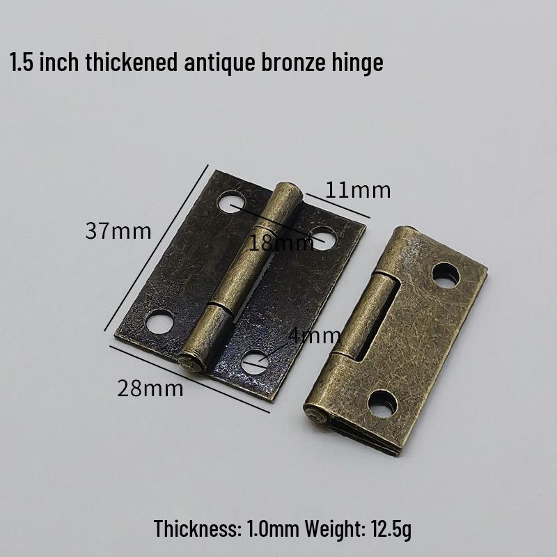 Flat Crown Hinges in Gold, Silver, Antique Bronze - Available in 1.5, 2, 3, & 4-inch Sizes