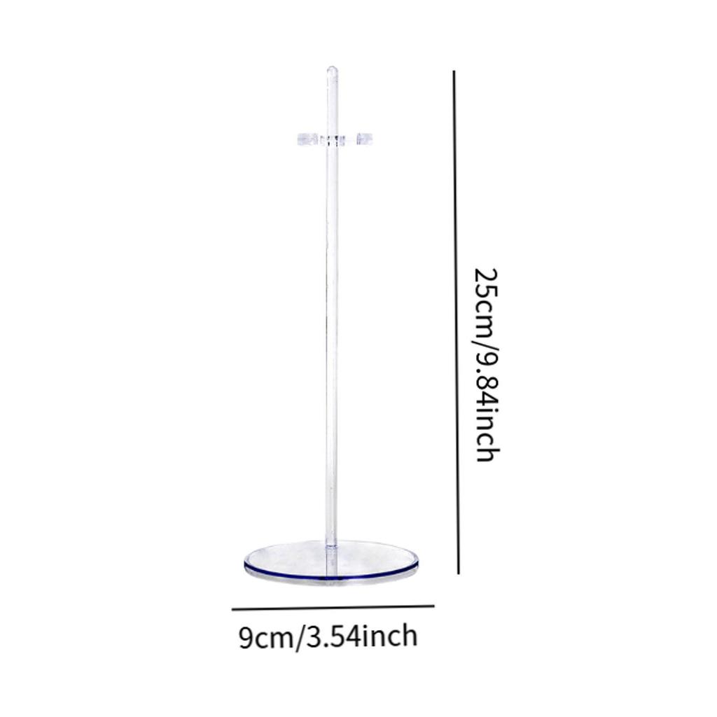 Doll Display Stand, Adjustable Stand Kids Toys Accessories, Transparent Rack for