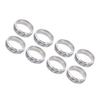 8pcs Dragon Pattern Ring Men Stainless Steel Fashionable Elegant Ring Jewelry Accessory for Dating Party