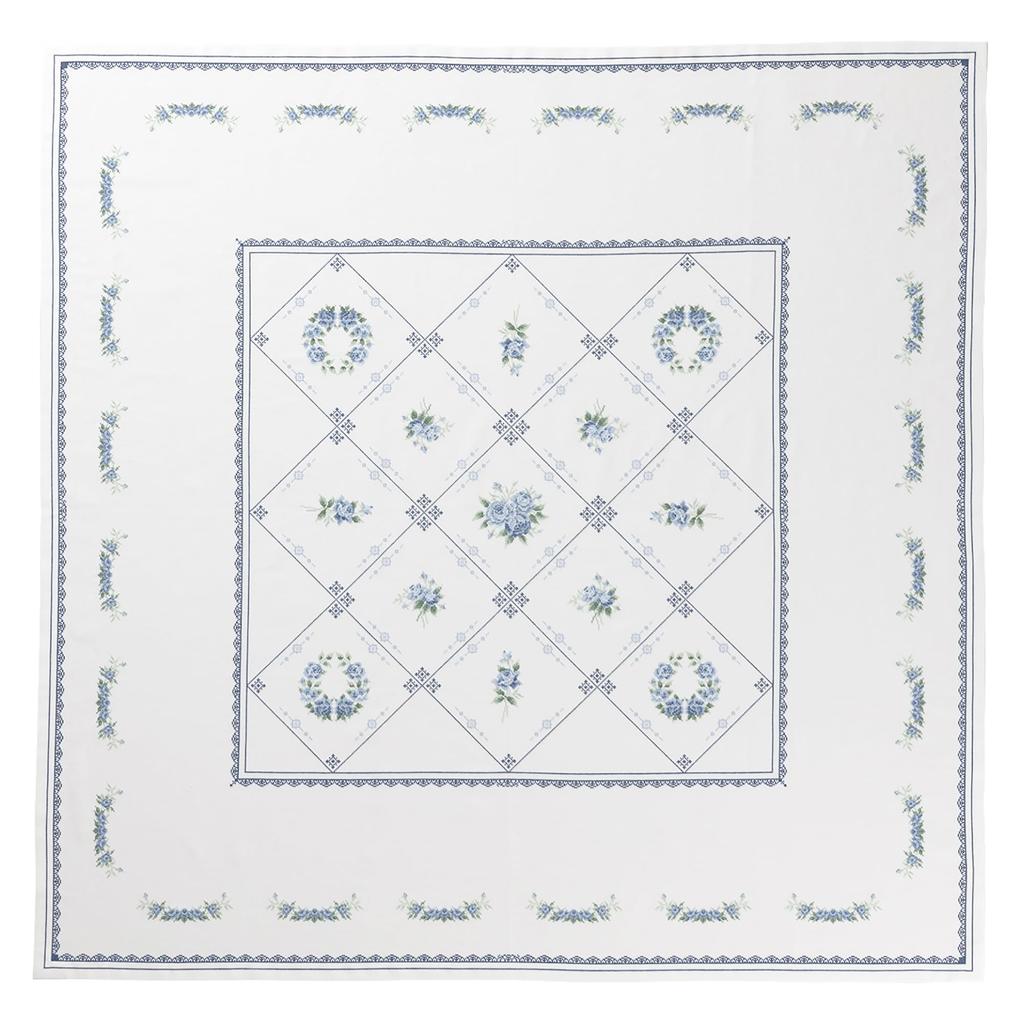Olympus Embroidery Kit Cross Stitch Onoe Megumi Blue Rose Motif Tablecloth 150cm X 1204 (Size Approx. 150cm)