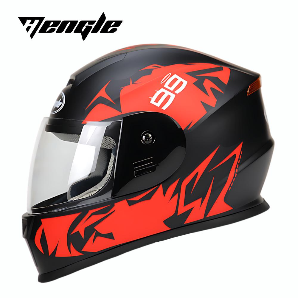 Unisex Electric Motorcycle Helmet, All-Season Full Face, No Neck Coverage