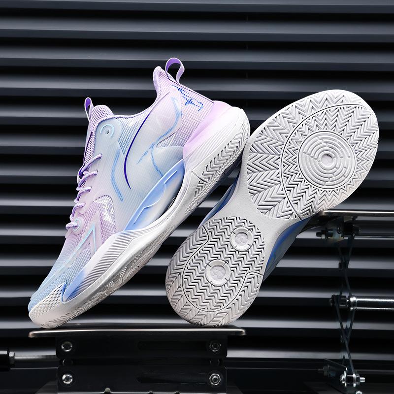 

Guochao ultra-light mesh breathable luminous trend basketball shoes men s and women s versatile shock-absorbing wear-resistant non-slip casual sports 36