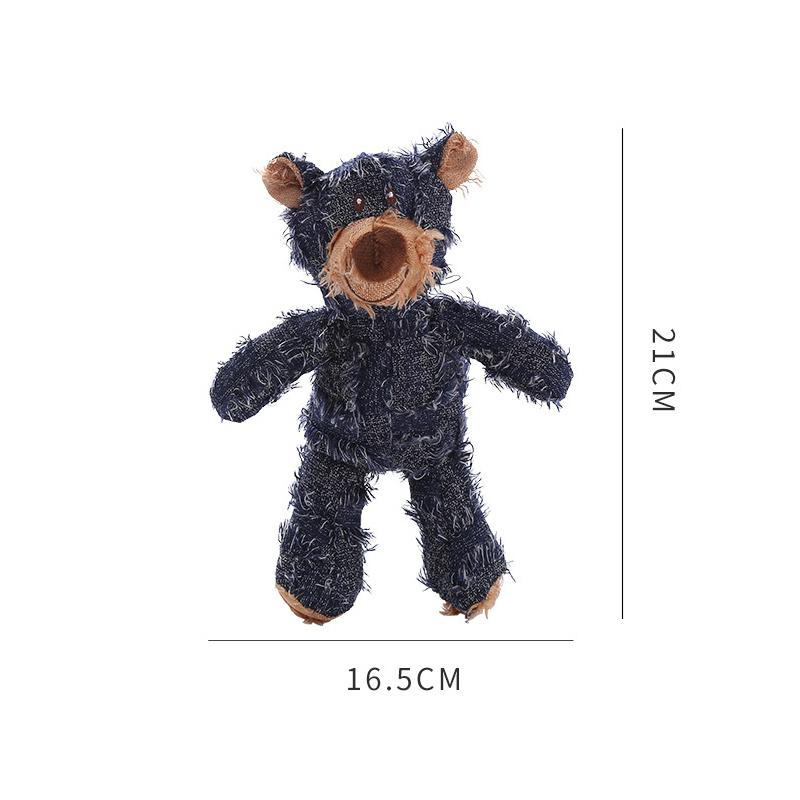 Squeaky Beggar Bear Puppy Toy Bite Resistant Pet Toys Gnawing Toy Pet Interactive Puzzle Grinding Teeth Cleaning Toy For Dogs