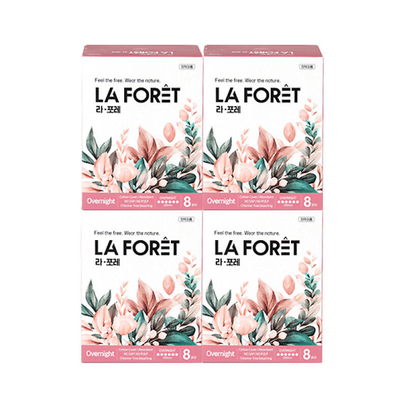 LA FORET Органический хлопковый чехол 4 шт. 4 packs of panty liners