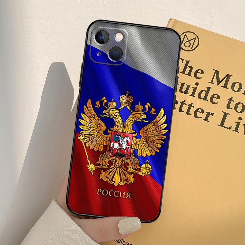 Russia Russian Flags Emblem Phone Case For iPhone 17 16 14 13 12 11 15 Pro Max mini XR 16e 15 16 Plus 17 Air Full Cover