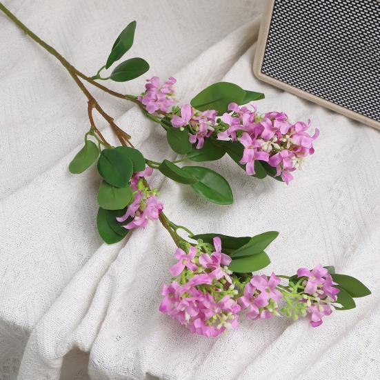 30" Künstliche Fliederblüten Falsche Rittersporn Löwenmaul Stiele Kunstseide Blumen Zweige für Floristik Hochzeit Zuhause Tischmittelstück