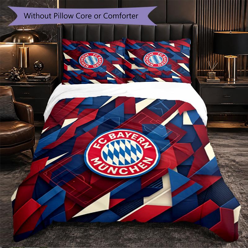Set Biancheria da Letto Bayern Monaco Modello 3 Pezzi Morbida Copripiumino in Microfibra con Federe per Camera da Letto