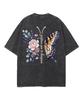Waiting Is Not Wasted Butterfly Floral Faith Front Back Graphic Vintage Washed T‑Shirt Unisex Oversized Short Sleeve Casual Tops