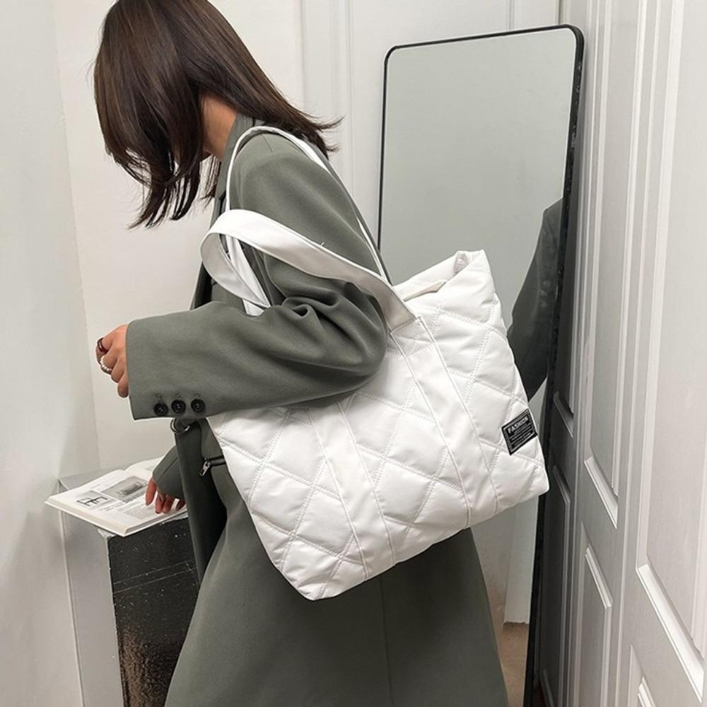 Korean Style Space Cotton Tote Bag Large Capacity Oxford Handbag Cute Shoulder Bag Lady