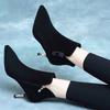 Thin Heel Versatile Pointed Women's Boots Autumn and Winter New Velvet Short Tube High Heels Fashion Boots Women