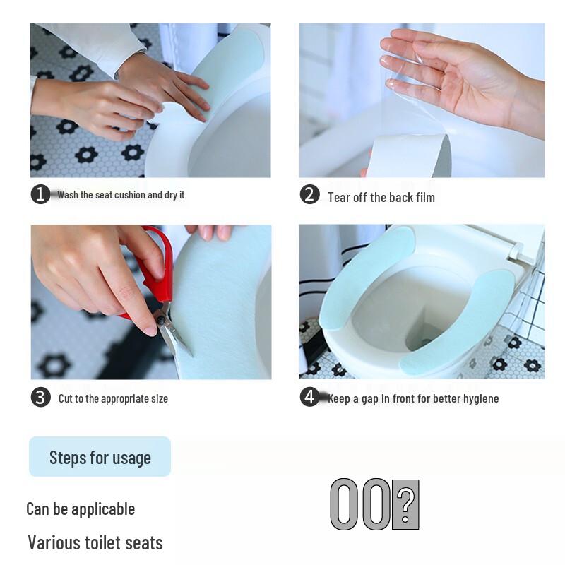 Grace Toilet Seat Cover & Sticker Set