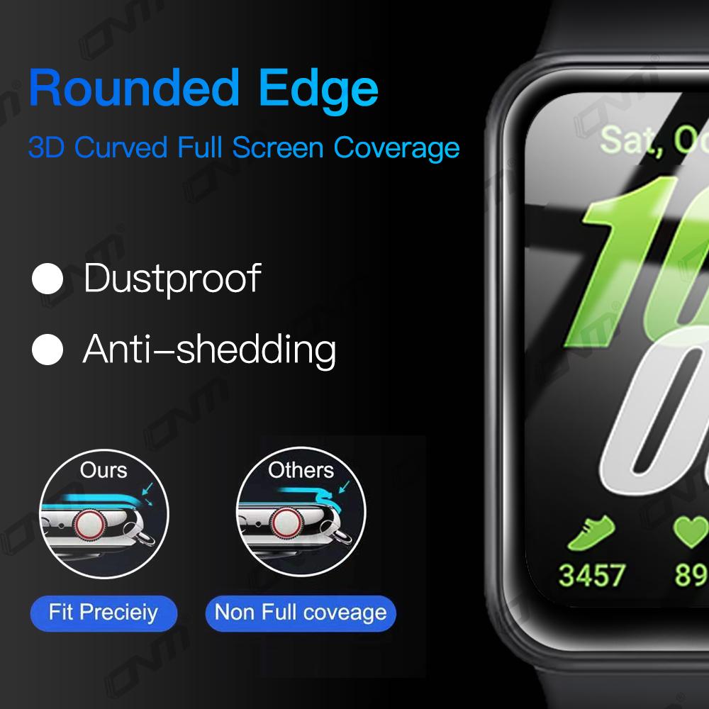 3PCS 5D Protective Film for Samsung Galaxy Fit 3 Screen Protector Anti-scratch for Galaxy Fit3 Smartwatch Protector (Not Glass)