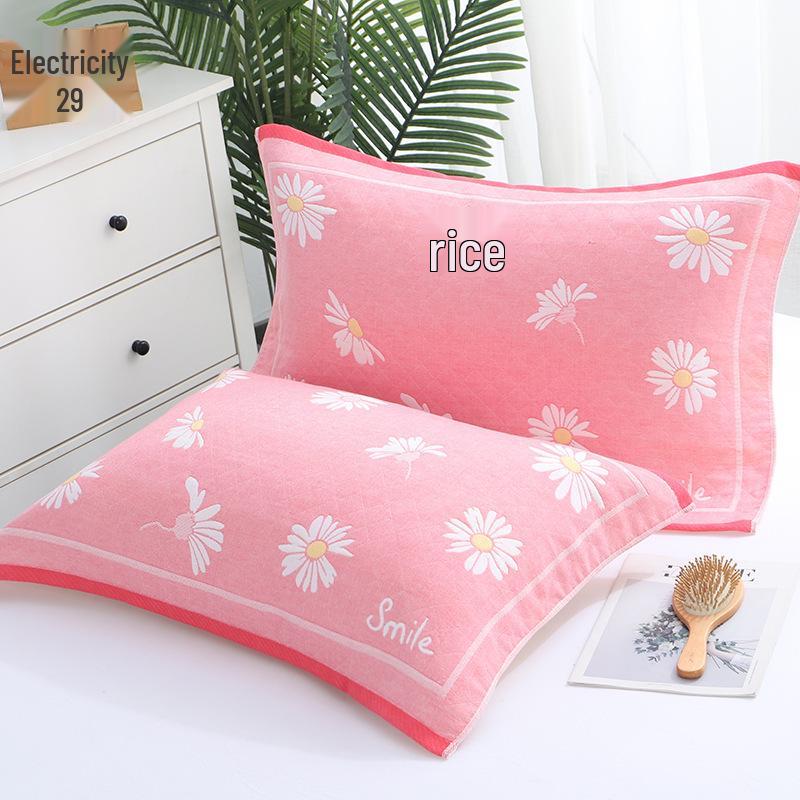 Three-Layer Gauze Cotton Pillowcases: Dirt-Resistant, Mite-Proof, Soft, Thickened, No Pilling or Shedding.