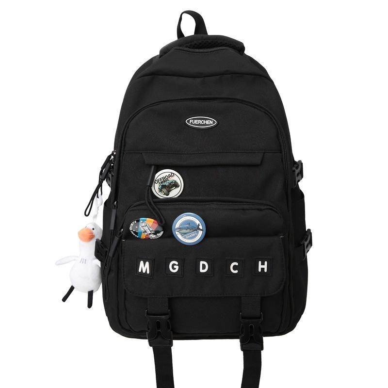 Schoolbag Junior and high school students schoolbag Commuting make-up class handbag Casual Korean version Large capacity backpack Business travel