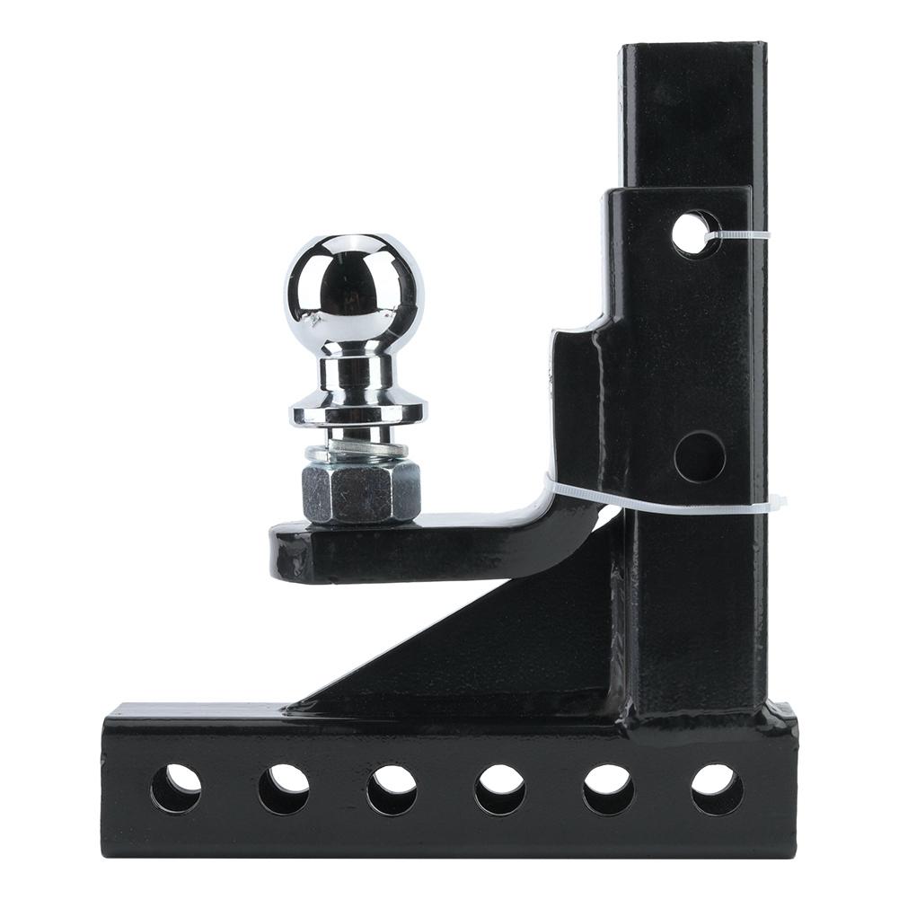Adjustable 2in Towbar Ball Mount Hitch Trailer Tongue Tow Bar Set 6500LBS Towing Capacity