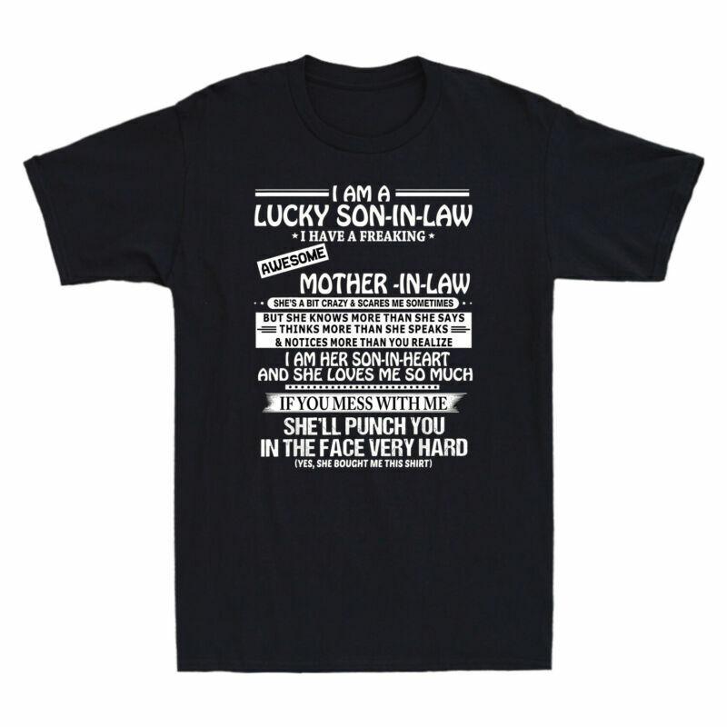 A Black Lucky Motherinlaw Have Unisexs Awesome Freaking Soninlaw Tshirt Tee I S