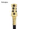 Black Artificial Diamond Walking Cane Fashion Decorative Walking Stick Gentleman Elegant Cosplay Cane Knob Crosier 93cm