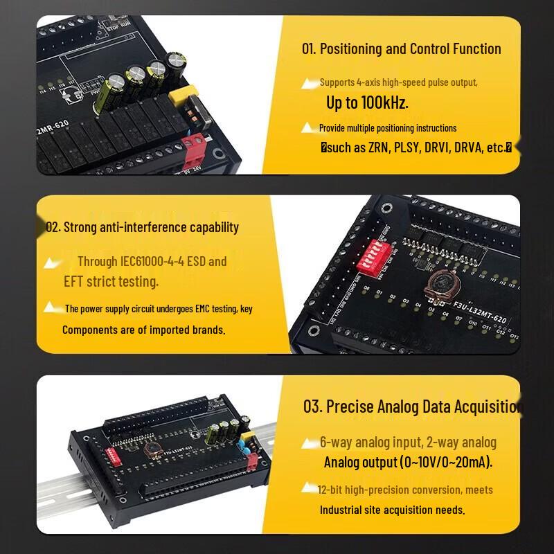 AimoXun Compatible Mitsubishi FX3U Series PLC Industrial Control Board