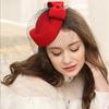 1920s Bowknot Barrettes for Women Flapper Stylish Headpiece Accessories for Cosplay Party Elegant Clip Barrettes  Red