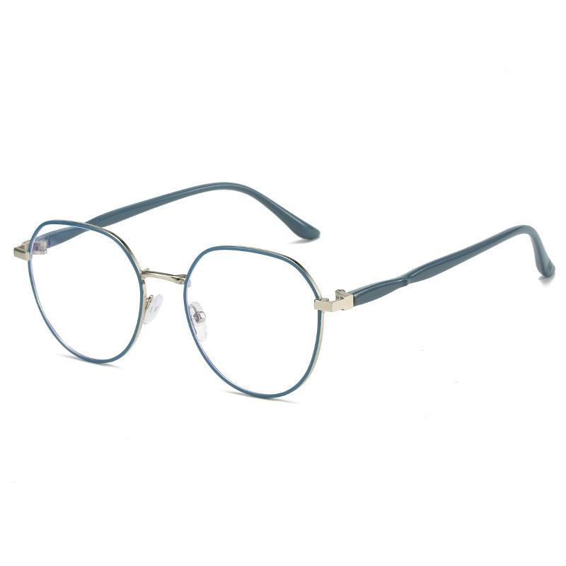Pochromic Blue Light Blocking Glasses Women UV400 Anti Glare Retro Round Metal Glasses Frame Vintage Anti Blue Light Computer