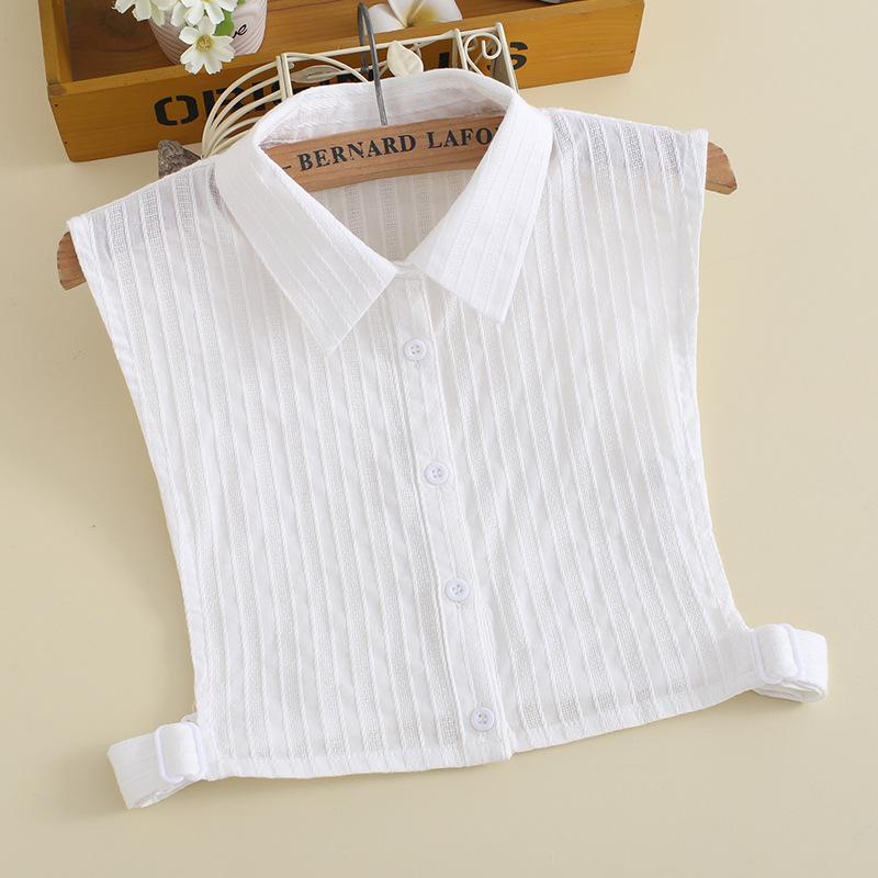 Cotton Fake Collar Women'S Shirt Decorative Fake Collar Wooden Ear Edge Jacquard Fake Collar White Shirt Fake Collar Women B343