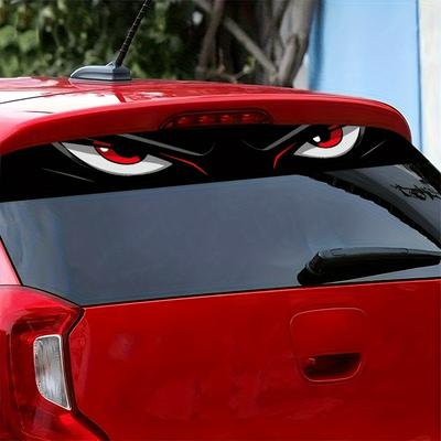 Wütende Augen Autoaufkleber, Stilvolle Cartoon Auto Fensterscheiben Aufkleber, Einzigartige Auto Außen Dekoration für Persönliches Auto Styling, Trendiges Auto