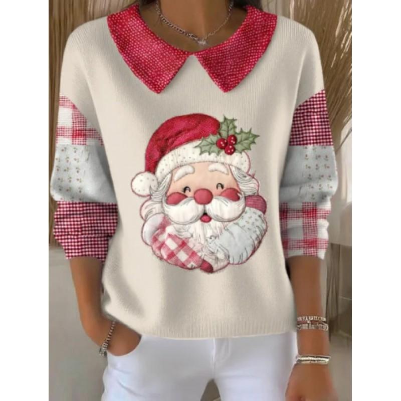 Womens Oversized Long Sleeve Crewneck Sweatshirt 2025 Fall Casual Pullover With 3D Print Acrylic Fabric