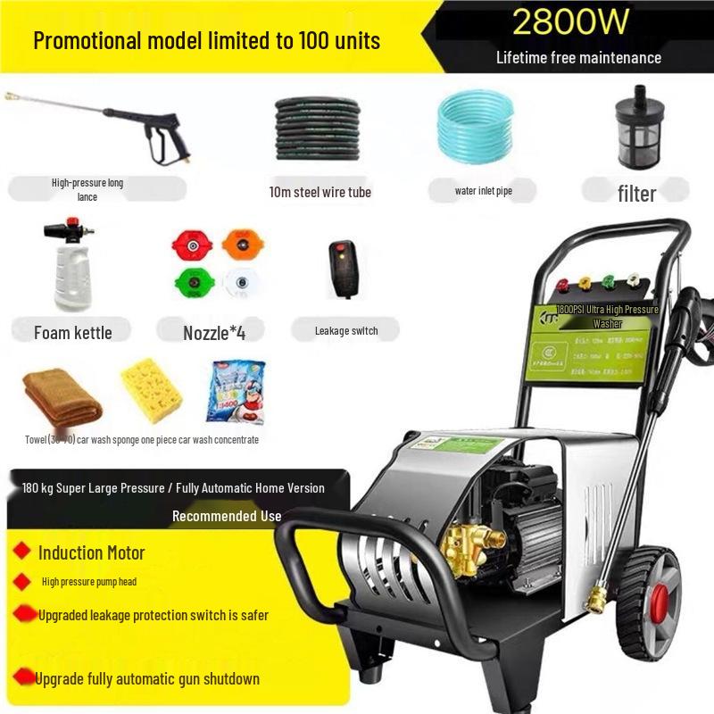 1200kg High-Pressure Car Washer with Powerful Water Pump and Brush