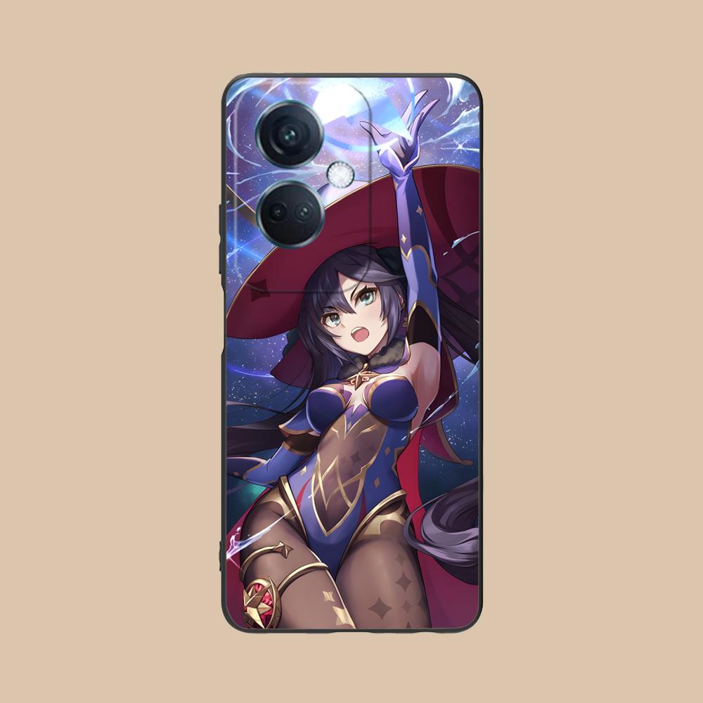 Game GI Mona Matte TPU Mobile Phone Case for OPPO Reno 14 13 12 11 10 9 8 7 6 5 F T Pro 5G Colorful Printing Cover