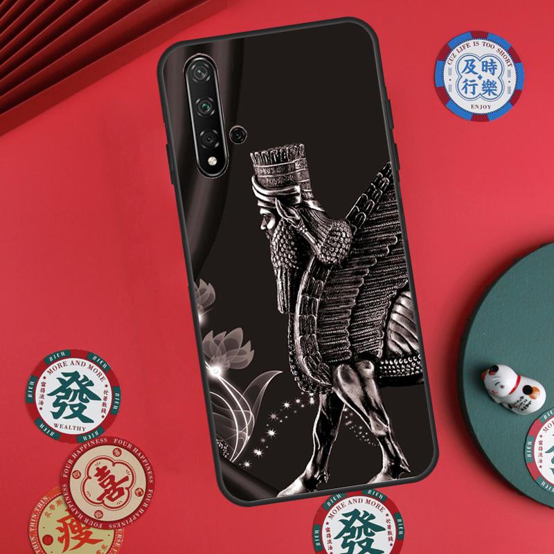Lamassu Assyrian Winged Lion For Huawei Nova 12s 7i 8i 11i 12i Y73 Y70 Y90 Y60 Y72 Y61 Y91 9 10 SE P30 Pro P40 Lite Case