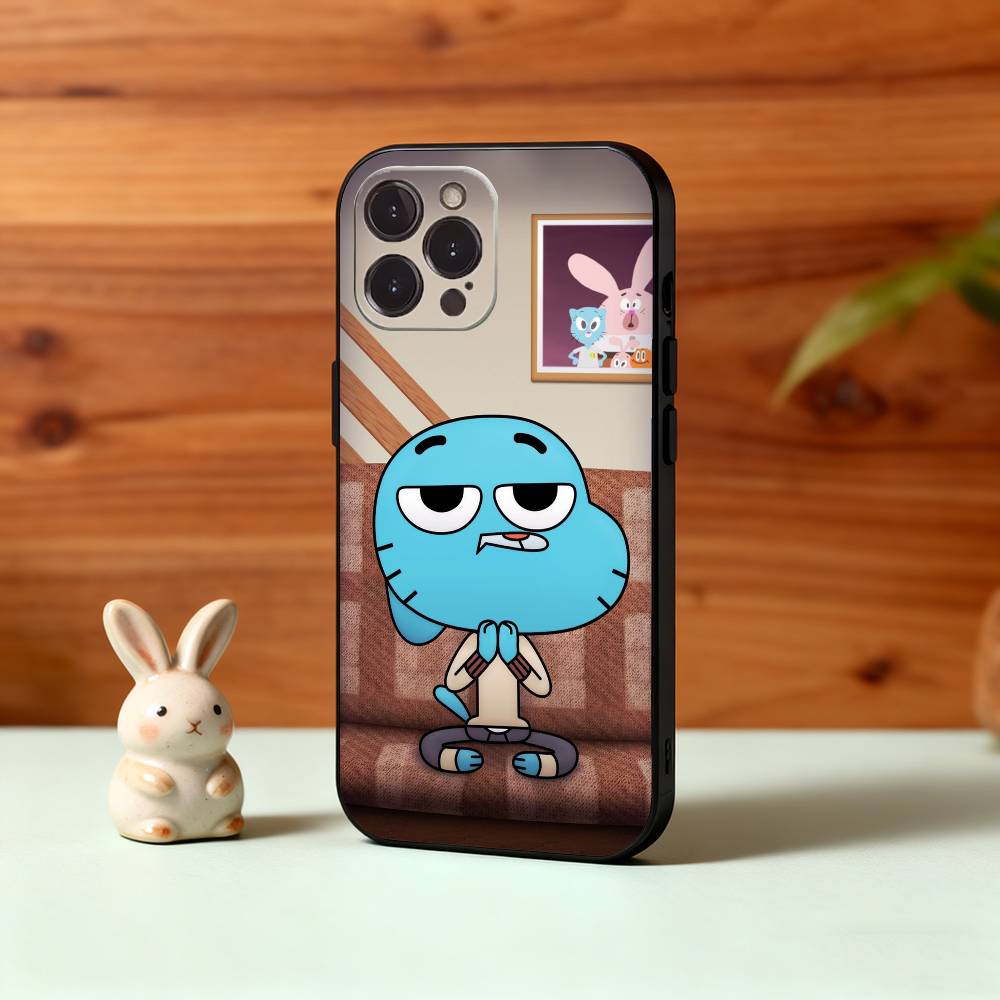 

A-Amazing W-World of G-Gumball Phone Case For iPhone17 16 15 14 13 12 11 Pro Max Plus,5G Soft Black Case iPhone17promax