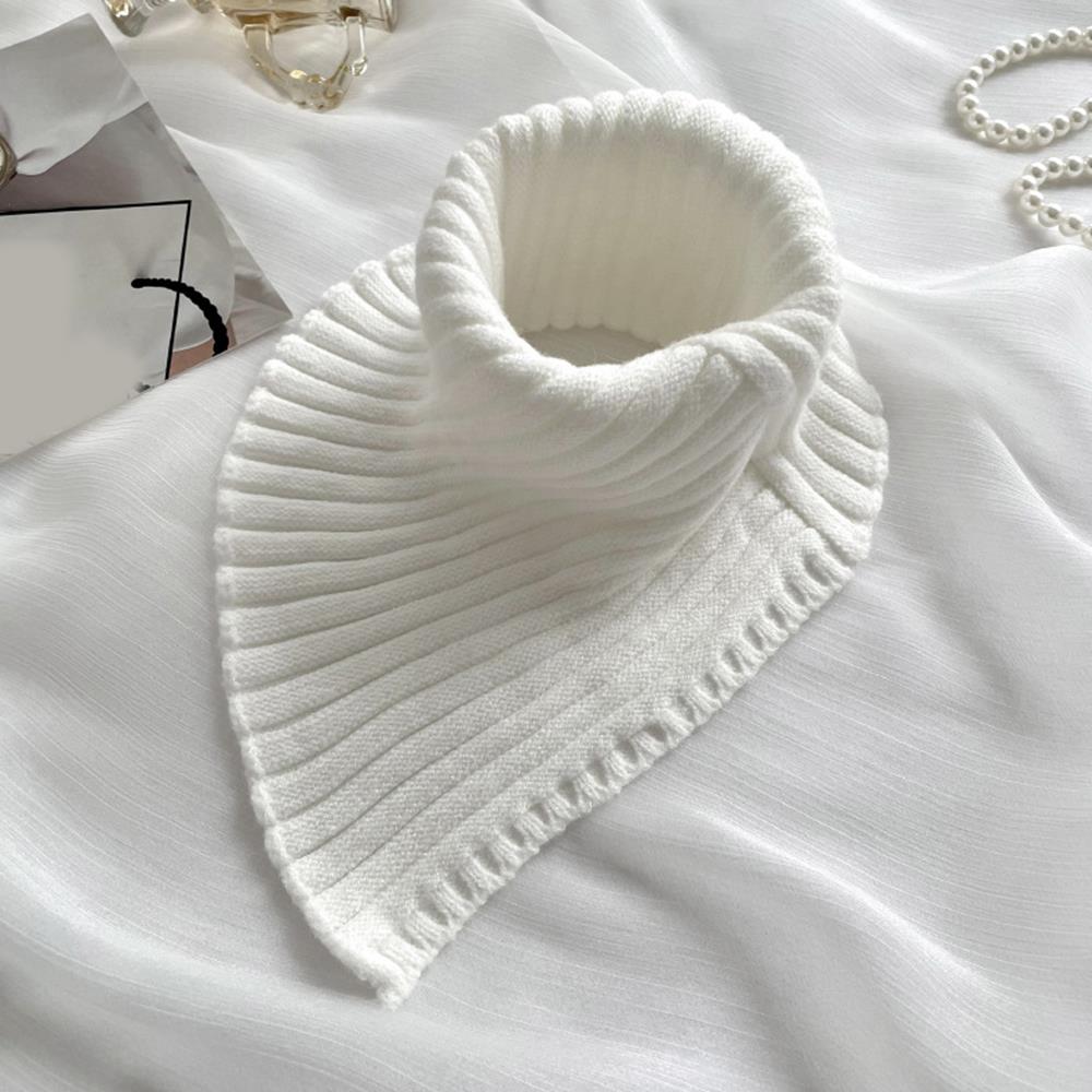 Черный вязаный высокий воротник-обманка эластичный белый свитер ложный воротник регулируемый топ-полурубашка декоративный фальшивый воротник