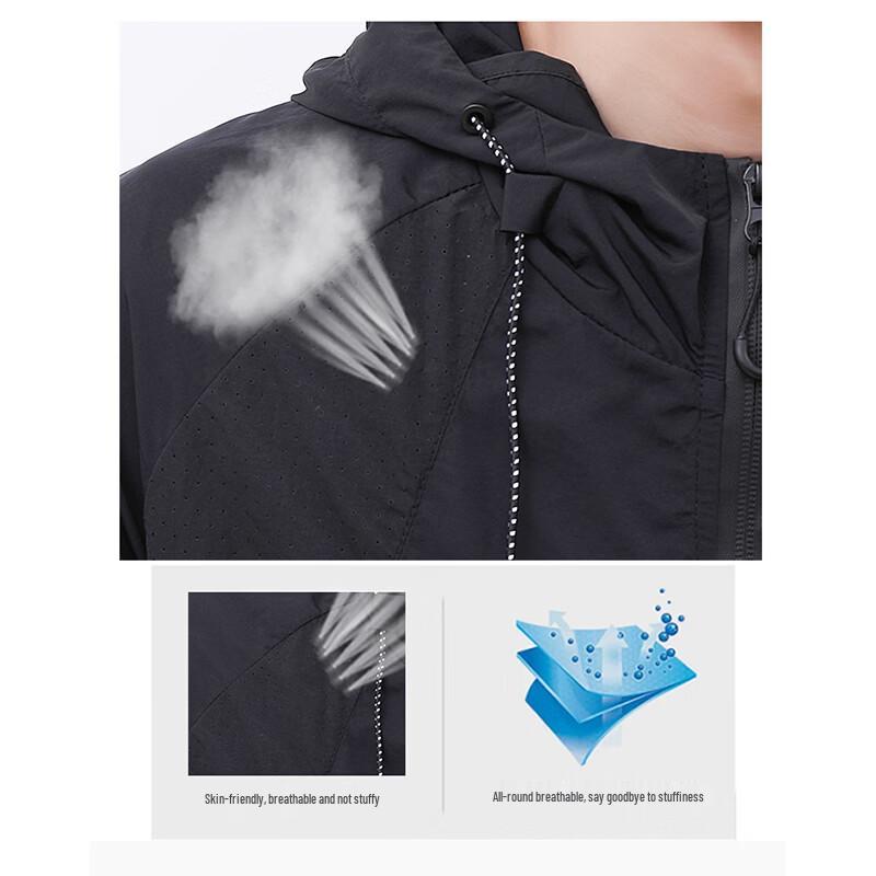 MiiOW Men's Hooded Lightweight UV Protection Jacket