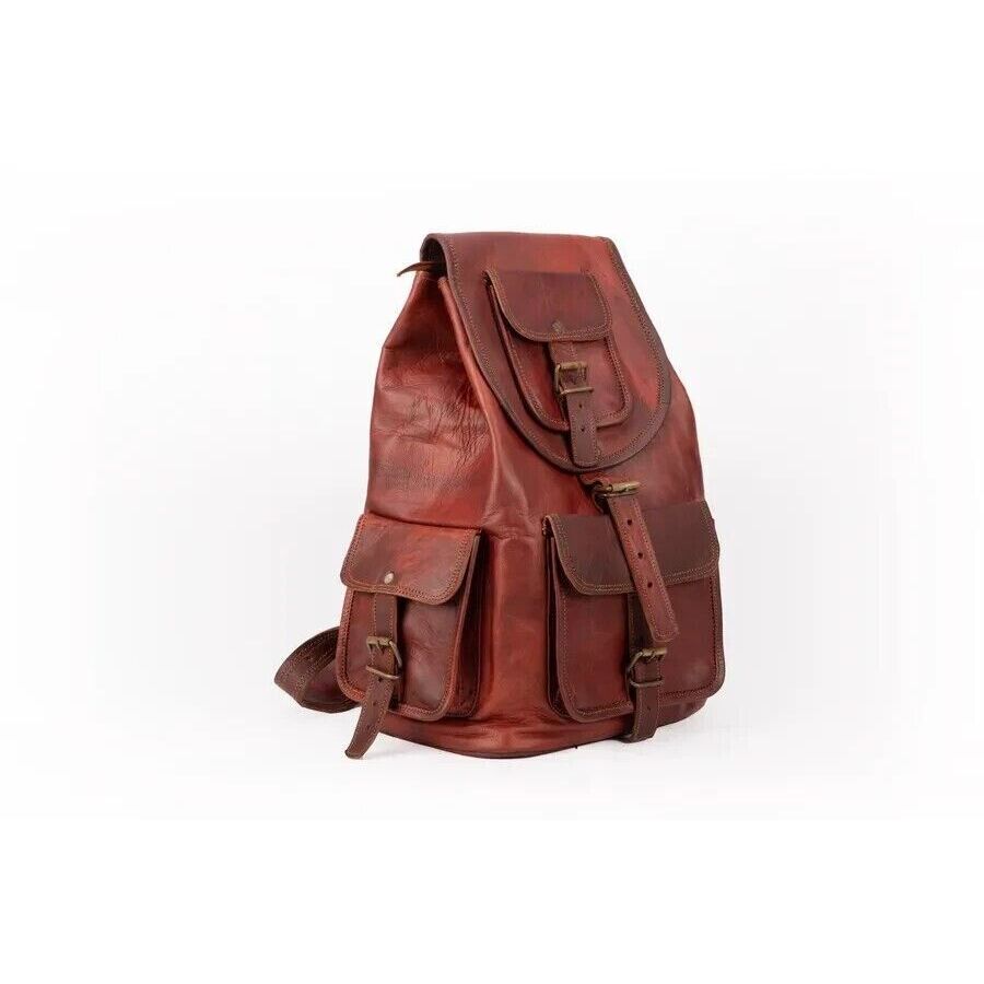 Geantă Traistă Servietă Laptop Maro Vintage Husă perfectă Rucsac din piele pentru bărbați