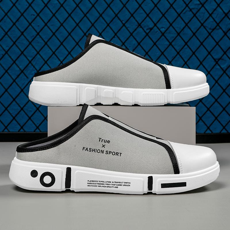 High Quality Comfort Casual Shoes for Men Trend Beach Sports Shoes Low Tops Breathable Lightweight Men Closed Toe Half Slippers