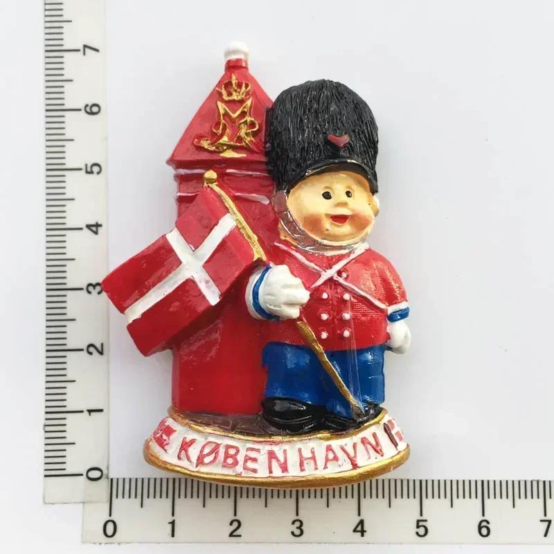 Nordische Dänemark Kühlschrankmagnete Dekorative Kunsthandwerk Sammlung Geschenk Kopenhagen Royal Crown Tourismus Memorial Kühlschrankaufkleber