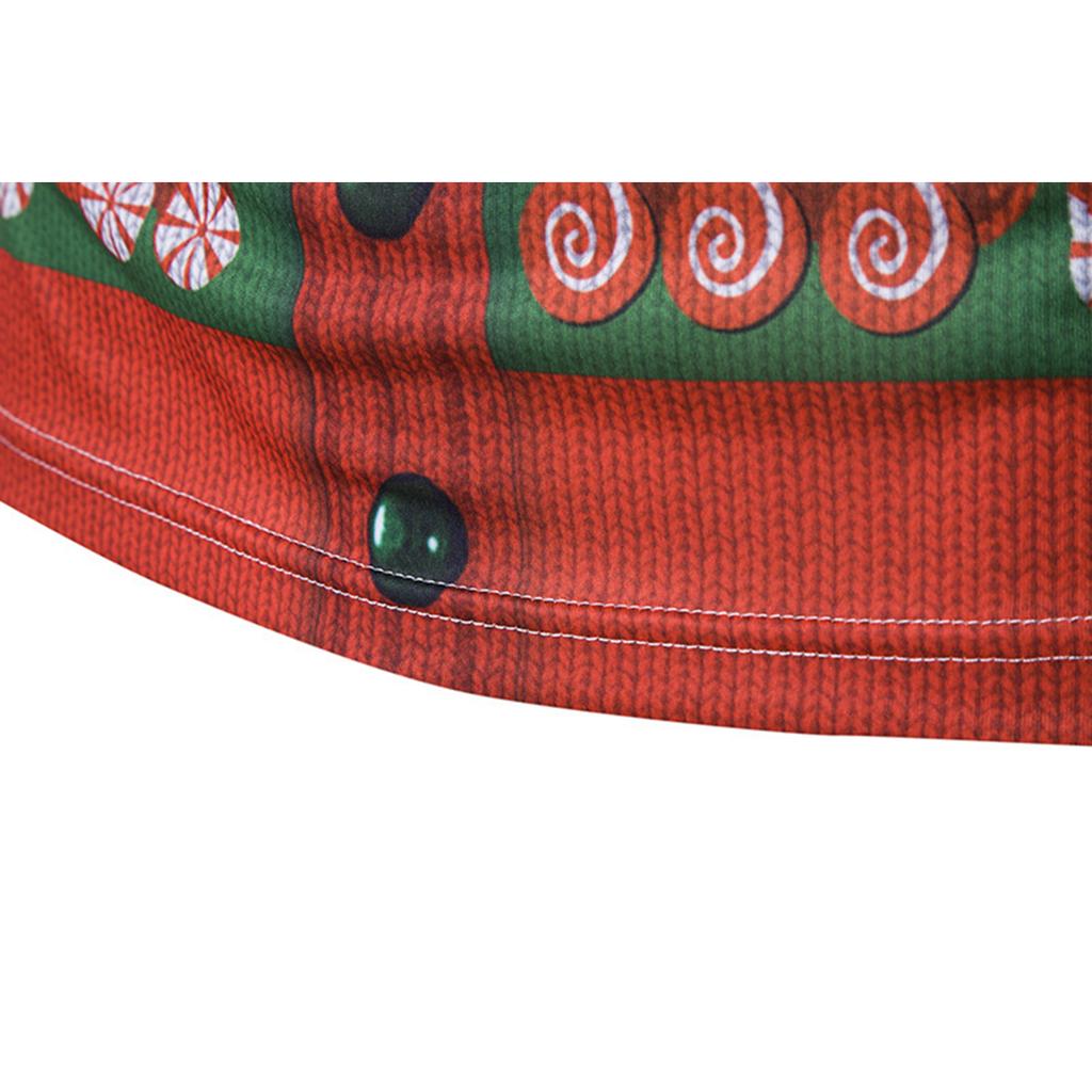 Men's Round Neck Slim Fit Long Sleeve Top Christmas Print T-shirt