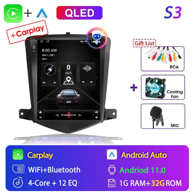 9.7" Android 12 Carplay Car Radio for Chevrolet Cruze J300 2008 - 2012 Multimedia Player 2 Din GPS Stereo DVD Head Unit