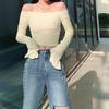 Women's Long Sleeved Crop Top Round Neck T-shirt Sexy and Elegant Streetwear 2024