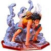 Hot Anime One Piece Figure Second Gear Luffy Super Pitched Battle Scene Pvc Doll Collection Desk Ornament Model Toys Gift
