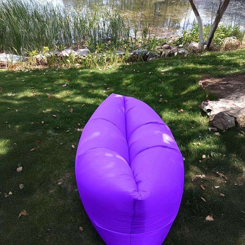 Aufblasbares Gartensofa für eine Person Schnelle Aufblasung 2-in-1 Luftsofa & Schlafsack Tragbar Leicht für Faules Entspannen