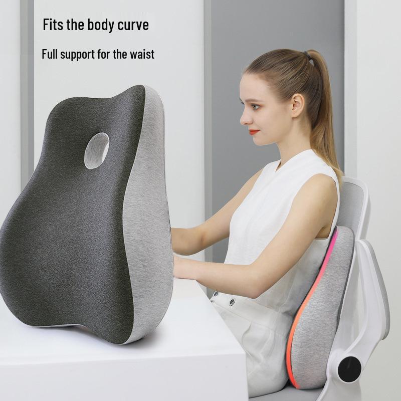 Ergonomic Memory Foam Lumbar Support Pillow for Office, Car, and Pregnancy