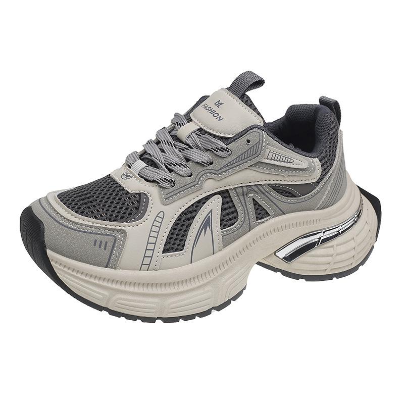 Platform dad shoes women's 2025 spring new high-end casual sports shoes versatile and popular small running shoes