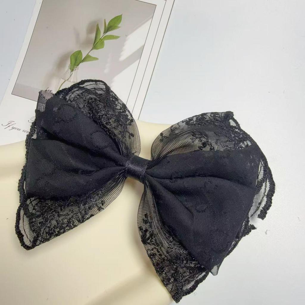 Dopamine Spring Lace Bow Hair Clip - Fairy Forest Style