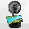 Folding Telescopic Mini Fan USB Rechargeable 3 Speeds Portable Small Desk Fan