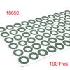 100pcs Self-Adhesive 21700 18650 26650 Battery Insulating Gasket, Hollow Paperboard Electrical Insulation Pad Rings 1S-8S Solid